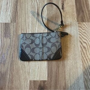 Vintage Coach Small Brown Wristlet